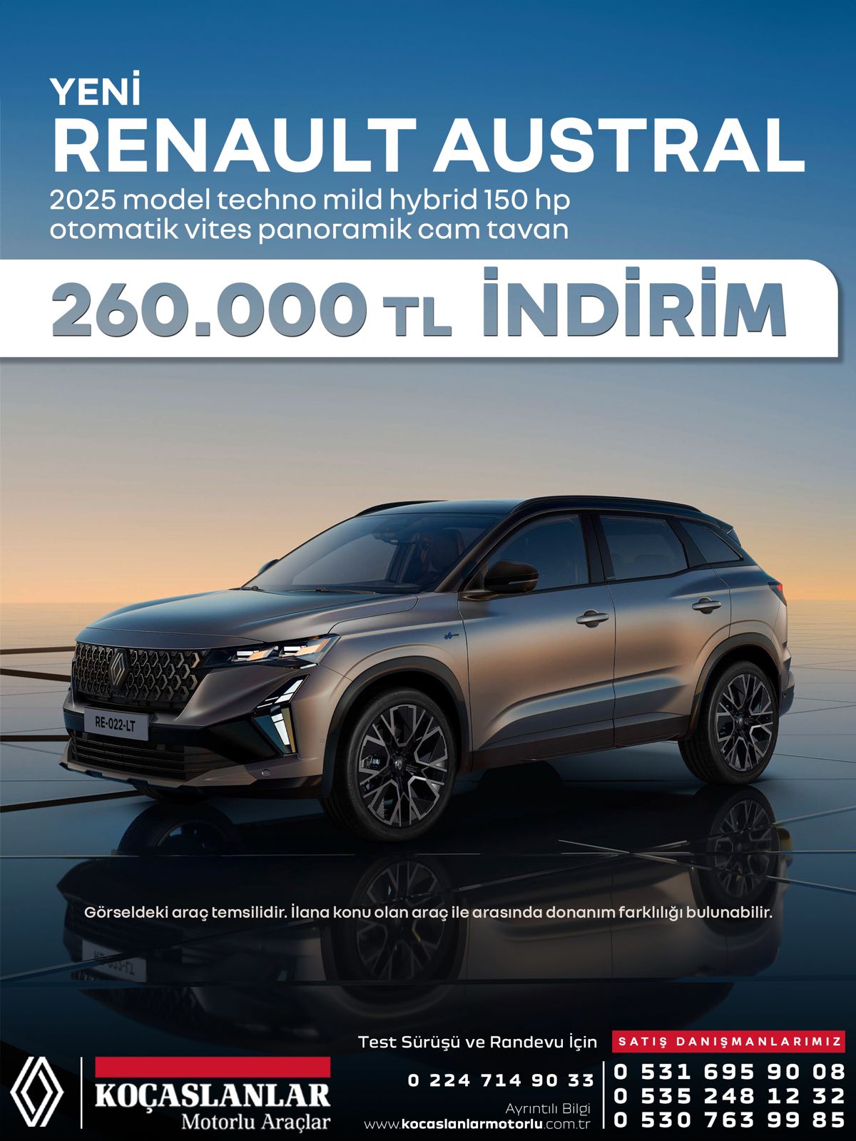 Yeni Renault Austral  Şimdi Daha Avantajlı.